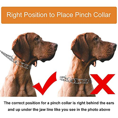 Dog Prong Collar, Adjustable Dog Training Collar with Quick Release Buckle for Small Medium Large Dogs (Silver, XL /4.0mmNeck: 20"-23'' Weight:90 lbs) - color: Silver, size: XL/4.0mm (Neck: 20"-23" Weight: 90 lbs)