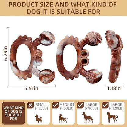 Indestructible Dog Toys for Aggressive Chewers, Tough and Durable Chew Toys for Large Medium Dogs, Interactive Dog Chew Toys to Keep Them Busy (D Crab) - color: D Crab