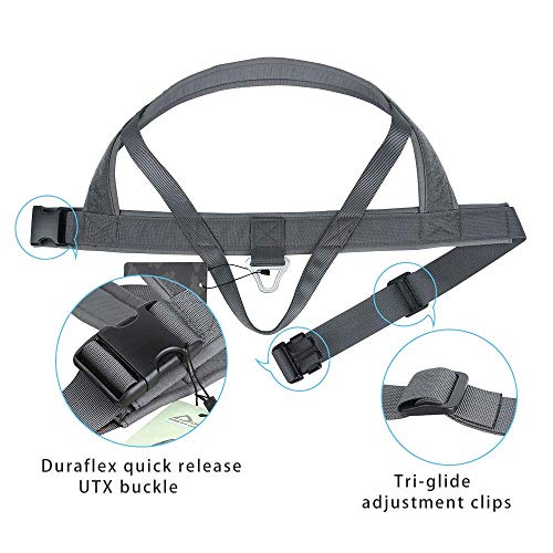 EXCELLENT ELITE SPANKER No Pull Dog Harness Padded Military Patrol Vest Adjustable Nylon Small Service Walking Dog Harness with Handle for Training Running(Grey-S) - color: Grey, size: S-(Chest 19.5-25.5")