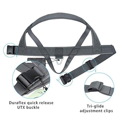 EXCELLENT ELITE SPANKER No Pull Dog Harness Padded Military Patrol Vest Adjustable Nylon Small Service Walking Dog Harness with Handle for Training Running(Grey-S) - color: Grey, size: S-(Chest 19.5-25.5")