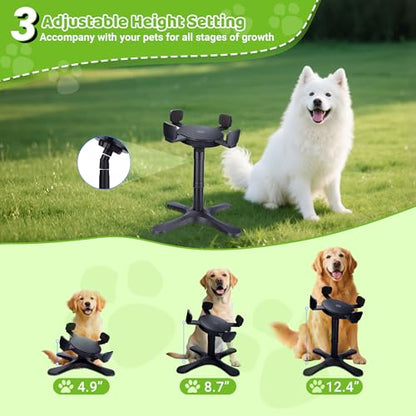 Dog Bowls Elevated Adjustable Stand, Raised Bowl with 3 Heights & Tilted Feeding Stand, Compatible with Various Bowls, for Medium & Large Breeds (1 Pack) Black - size: Dog Bowl Stand 1 Pack Black