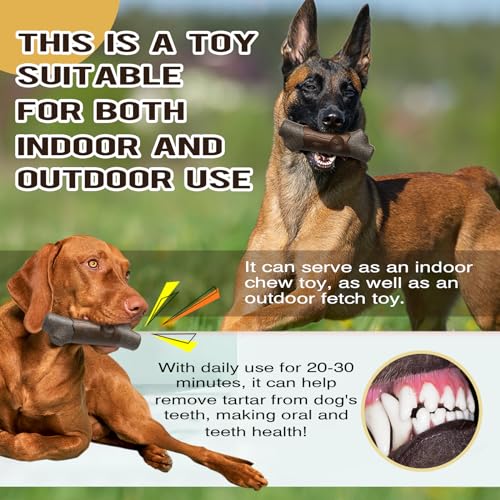 LiuMelinda Dog Chew Toys for Aggressive-Chewers - Indestructible Dog Toy for Aggressive Chewer，Tough Chew Toys for Dogs （Rubber Log-Branches） - color: 07-Log-Branches