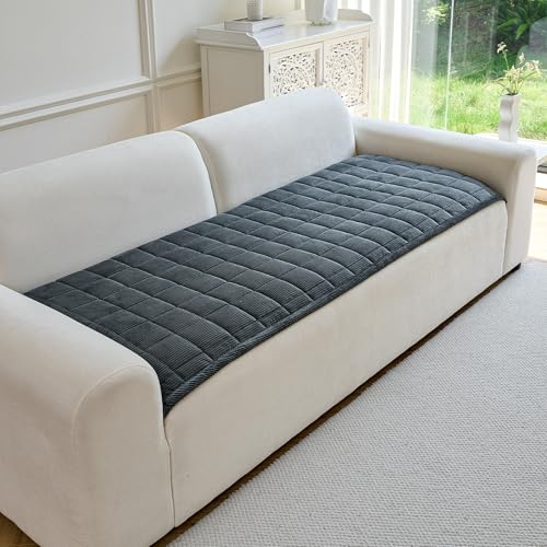 Couch Covers for Dogs Washable, 27.6"x59.1" Non Slip Couch Covers for Loveseat Sofa Pet Friendly, Soft Fuzzy Sofa Covers for Pet, Dog Couch Cover Furniture Protector(1PC,Dark Grey) - color: Dark Grey, size: 27.6"x59.1"