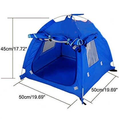 Breathable Washable Pet Puppy Kennel Dog Cat Folding Indoor Outdoor House Bed Tent (L, Coffee)