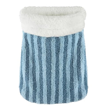 Cat Sleeping Bag Tunnel 360° Wrap Pet House Bed Warm Winter Sleeping Cuddler Cushion Hideaway Cave Plush Portable Soft Washable Room for Small Kitten Puppy Animals - color: Blue