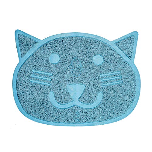 Fresh Step Kitty Litter Trapper Keeper Cat Litter Mat, Fun Cat-Shaped Design, Traps Litter and Reduces Tracking, Easy to Clean, for All Litter Types, 23.5 x 17.5 Inch