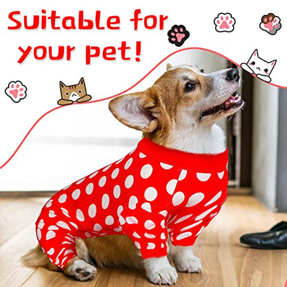 3 Pieces Dog Pajamas Puppy Soft Pets Clothes Dog Jumpsuit for Small Medium Large Pets Cute Apparel Bodysuits for Girl and Boy, 3 Styles(S Fits 3.3-5.5 lbs) - size: S Fits 3.3-5.5 lbs