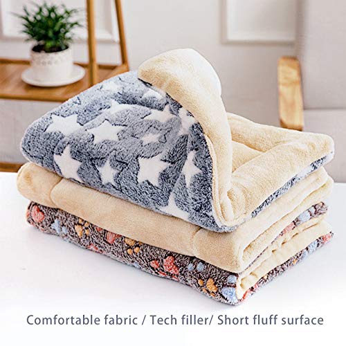2 Pcs Pet Bed Mats. Ultra Soft Pet (Dog/Cat) Bed with Cute Prints. Reversible Faux Lambswool Kennel Pad for Medium Small Dogs and Cats. Machine Washable Pet Bed. - size: 18.5"L x 13.0"W x 1.2"Th