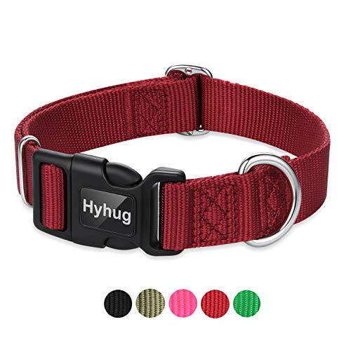 Small Dog Collar Quick-Release Red| Heavy-Duty Nylon Puppy Collar, Adjustable & Durable Pet Supplies for Boy & Girl Dogs (Small, Red) - color: Red, size: Small