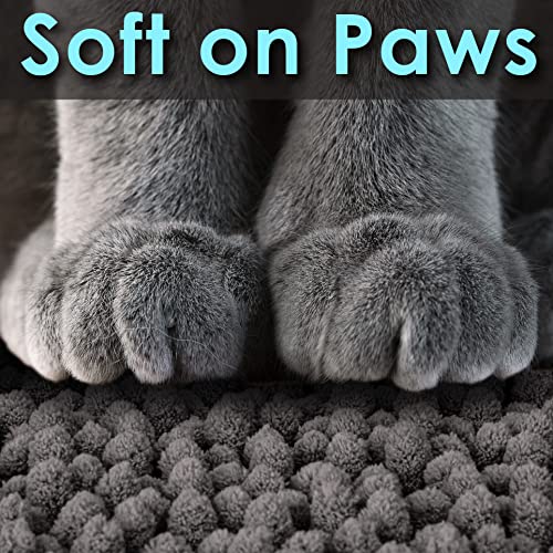 CatGuru Cat Litter Mat, Medium, Extra Large, XXL, Waterproof Litter Box Mat, Non Slip Kitty Litter Mat, Machine Washable Litter Trapping Mat, Soft Litter Tray, Cat Stuff (Medium, Dark/Heavy-Duty) - color: Dark/ Heavy-Duty