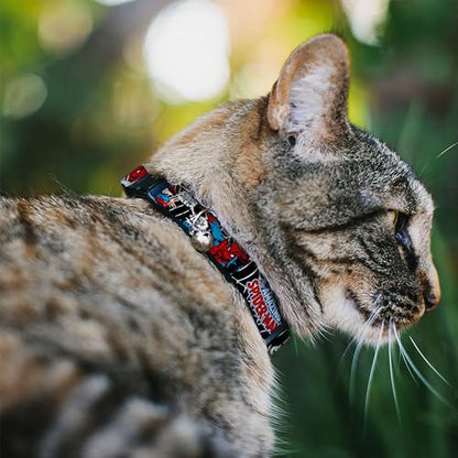 Cat Collar Breakaway Spider Man in Action2 Amazing Spider Man 8 to 12 Inches 0.5 Inch Wide