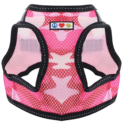 Pawtitas Dog Vest Harness Made with Breathable Air Mesh | All Weather Vest Harness for Extra Extra Small Puppies and Cats with Quick-Release Buckle - Extra Extra Small Pink Camo Mesh Dog Harness - color: Pink Camouflage, size: 2 Extra Small