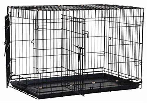 Precision Pet Products Two Door Great Crate Wire Dog Crate, 42 Inch, For Pets 70-90 lbs, With 5-Point Locking System - size: 42.0"L x 28.0"W x 30.0"H