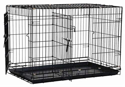Precision Pet Products Two Door Great Crate Wire Dog Crate, 42 Inch, For Pets 70-90 lbs, With 5-Point Locking System - size: 42.0"L x 28.0"W x 30.0"H