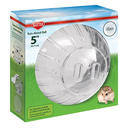 Kaytee 5" Clear Run-About Exercise Ball For Pet Dwarf Hamsters & Mice - color: Clear, size: 5"