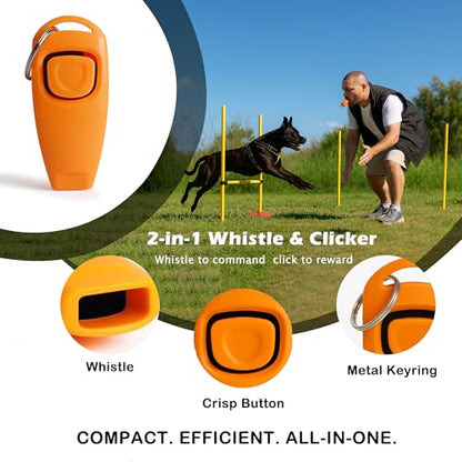 Dog Treat Pouches Bag for Training – Removable Liners, Large Opening Capacity Treat Bag with Clicker, Training Guide, Waist Strap Clip Treat Fanny Pack for Dog Training and Walking