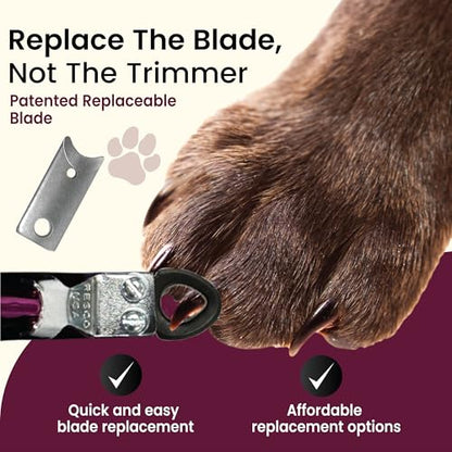 Resco Dog Nail Clippers – USA-Made Professional Guillotine Trimmer, Candy Series with Replacement Blade System – All Breeds - color: Candy Red, size: Large