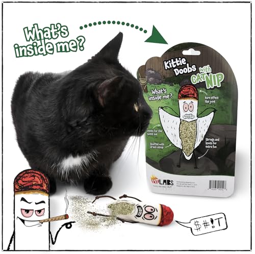 LIT LABS Kittie Doobs Adventure Toys - Funny Catnip Joints for Cats with Dried and Organic High Potency Catnip - Fear Theme - style: Fear