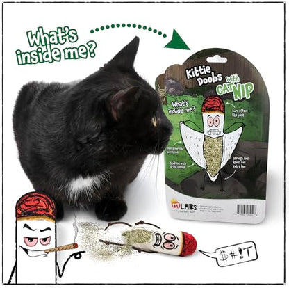 LIT LABS Kittie Doobs Adventure Toys - Funny Catnip Joints for Cats with Dried and Organic High Potency Catnip - Fear Theme - style: Fear