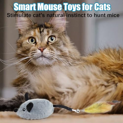 Interactive Dog Toys with Phone App, 2 Modes Remote Control Dog Toy, Dog Mouse Toy with Realistic Sound & Replacement Tails, Automatic Dog Toy for Small Medium Large Dogs, Squeaky Dog Toys Gray - color: Gray App Control