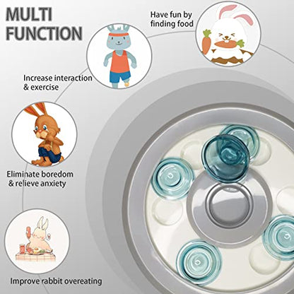 kathson Rabbit Enrichment Toys Bunny Foraging Toy Small Animal Treat Dispenser Hamster Puzzle Feeder Guinea Pig Interactive Toys Mental Stimulation for Ferret Chinchila Cat Dog - color: Grey