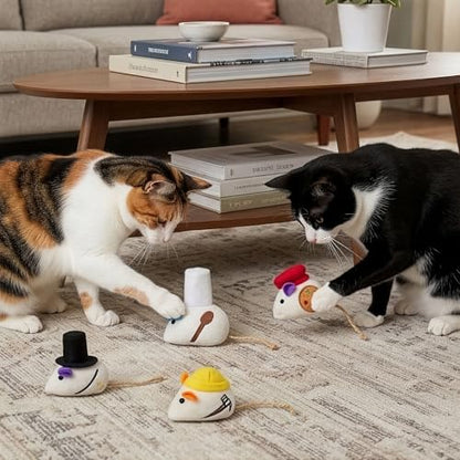 SPOT Mice at Work Cat Toys, Catnip Filled Plush Mice for Indoor Cats, Lightweight Toy Mice with Career Designs, for Single or Multi Cat Homes, 3 in, 6 Count