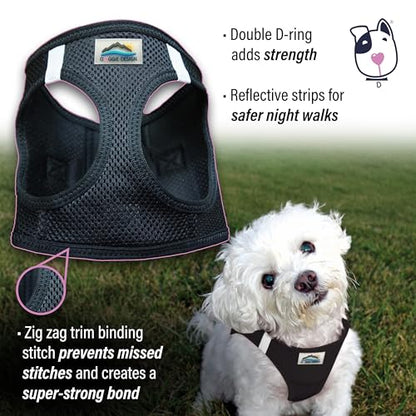 Choke Free Reflective Step in Ultra Harness - Black American River (XS) - color: Black, size: X-Small
