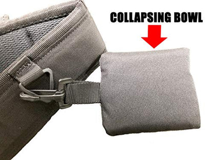 Neewa Dog Walking Belt with Pocket and Collapsing Bowl, Ideal for Trekking, Hiking, Running with Dog, and Hands Free Dog Leashes