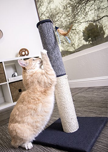 Petlinks Sky Scratch Sisal & Carpet Cat Scratching Post - Gray, One Size - color: Scratching Post