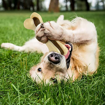 Sosation Bones Shaped Dog Toys for Aggressive Chewers, 2 Pack Christmas Dog Chew Toys Puppy Teething Nylon Beef Flavor for Large/Medium/Small Puppies Breeds(Hind Leg Bone,Large, Small) - size: Large, Small, style: Hind Leg Bone