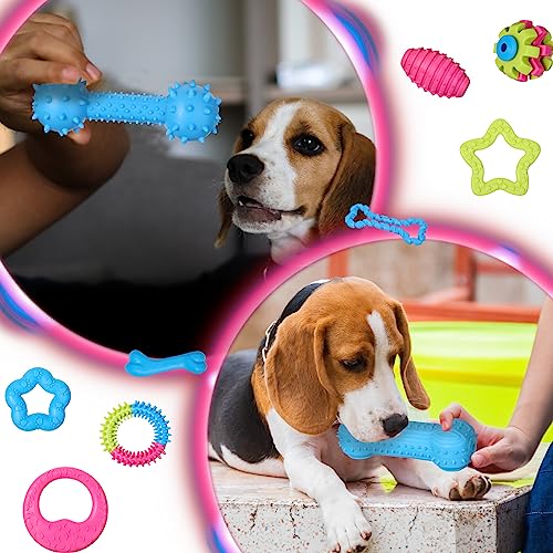 Sanwuta 30pcs Puppy Dog Toy Bulk for Aggressive Chew Rubber Pet Teething Toy for Small Dog Cute Soft Durable Interactive Gift Supplies for Outdoor Play Breed Accessories