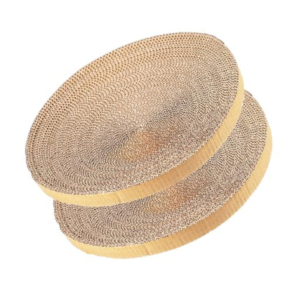 ULTECHNOVO 2pcs Replaceable Cat Scratcher Pads, Recycled Corrugated Cardboard Scratch Board, Sturdy Wear-Resistant Kitten Scratchers for Indoor Cat Accessories and Play
