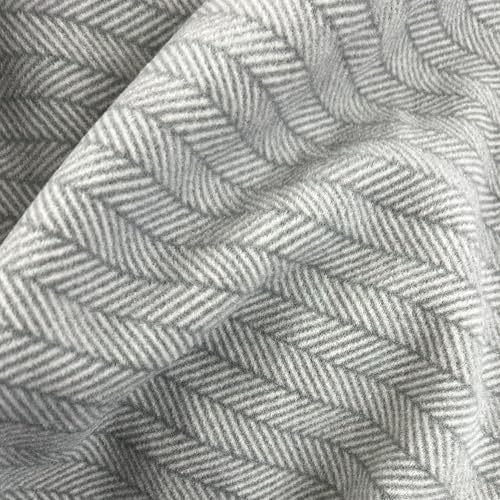 Preston II – THE Polar Fleece Throw, Super-Soft Recycled Polar Fleece Dog Blanket Couch Coat Sofa and Car Protecter for Small, Medium, Large Dogs - 40”x 50”, Dove Gray Herringbone, One Size - color: Dove Gray Herringbone