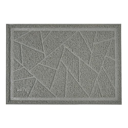 WePet Cat Litter Box Mat, Kitty Premium PVC Pad, Durable Trapping Rug, Phthalate Free, Urine-Resistant, Scatter Control, Mosaic, L 35 x 23 Inch, Cadet Grey - color: #02 Cadet Grey, style: Mosaic/35 x 23 Inch