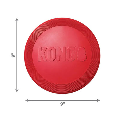 KONG Flyer Rubber Disc Dog Toy - for Catch, Fetch and Playtime - Red, Large 2 Pack