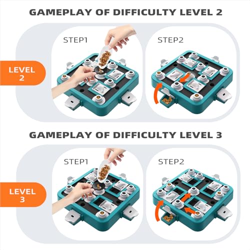 Dog Puzzle Toy Mental Stimulation - Level 3 in 1 Dogs Food Feeder Puzzle, Dog Treat Puzzle Feeder (Advanced-Mars Green Board) - color: Level 3 in 1-Advanced-Mars Green Board