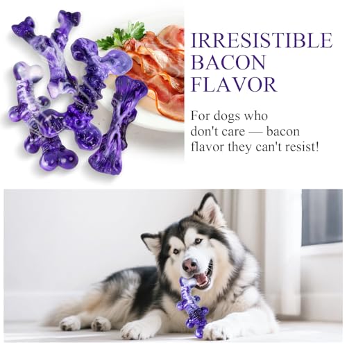 4-Pack Indestructible Chew Toys for Extra-Large Dogs - Aggressive Chewers, Durable Nylon Bone, Heavy Duty Long-Lasting Dog Toys for Large Breed & Strong Chewers