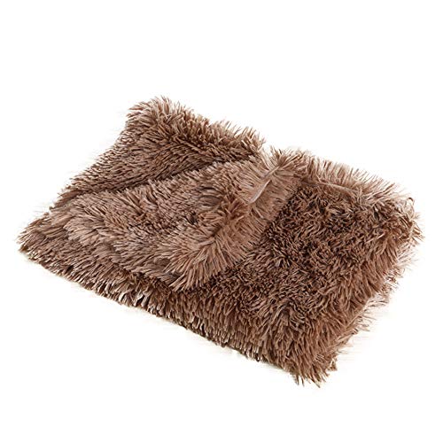 N+A Fluffy Pet Dog Blankets Soft Warm Fleece Throw Puppy Blanket Washable Plush Faux Fur Sleep Mat for Dog Cat Bed Couch Sofa Car (Medium (21" x 31"), Brown) - color: Brown, size: Medium ( 21" x 31" )