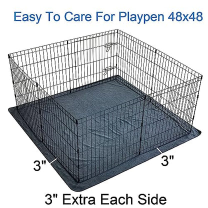 Peepeego 2PCS Non-Slip Pee Pads for Dogs 54" x 54", Washable Dog Pads with Fast Absorbent, Reusable, Waterproof Rug for Training, Whelping, Housebreaking, Incontinence for Dog Playpen - size: 54x54 Inch（Pack of 2)