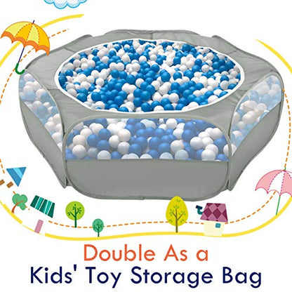 Pawaboo Small Animals Playpen, Waterproof Small Pet Cage Tent with Zippered Cover, Portable Outdoor Yard Fence with 3 Metal Rod for Chick/Kitten/Puppy/Guinea Pig/Rabbits/Hamster/Chinchillas,Light Gray - color: B-Gray