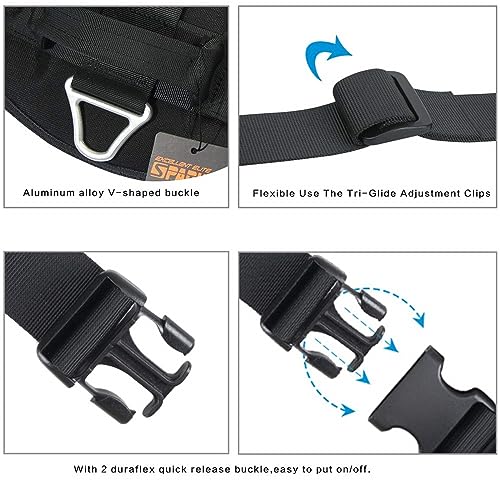 EXCELLENT ELITE SPANKER Tactical Dog Harness Patrol Harness Service Dog Vest Military Dog Vest Working Dog Vest with Handle(Black-S) - color: Black, size: S-(23.5 - 29.5")
