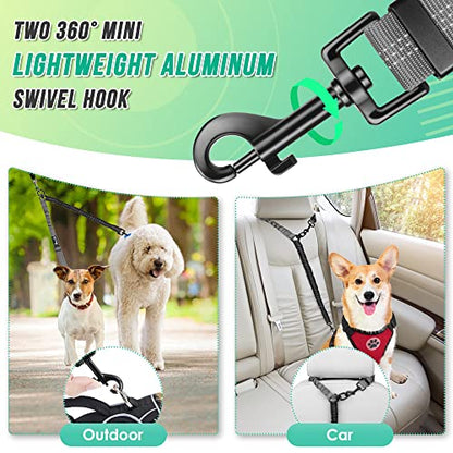 AUTOWT Two Dog Lead, 2 in 1 Upgraded Double Dog Leash Attachment Combine Adjustable Strap and Shock Absorbing Bungee No Tangle Dual Training Splitter for Medium Large Dogs (Black & Grey) - color: Black & Grey