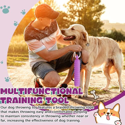 Blueweenly 4 Pcs Dog Bumper Toy for Water Retrieving Plastic Puppy Training Dummy Dog Float Toy Lightweight for Float on The Water Pool Outdoor Training Hunting Fetching (Purple) - color: Purple