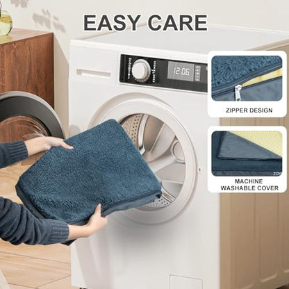 Large Dog Crate Bed Mats Orthopedic Dog Bed, Egg Crate Foam Waterproof Dogs Pad with Washable Removable Cover, a Squeaker Toy as Gift - size: Large-36"x27"x3"