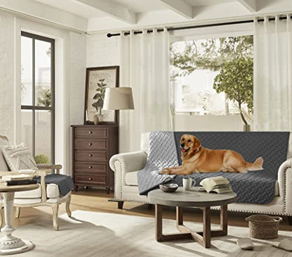 gogobunny 100% Double Sided Waterproof Dog Blanket Soft Pet Bed Cover Reversible Protect Furniture Couch Sofa Car for Puppy Cat Kids (Dark Grey/Light Grey, 30x30 Inch (Pack of 1)) - color: Dark Grey/Light Grey, size: 30x30 Inch (Pack of 1)