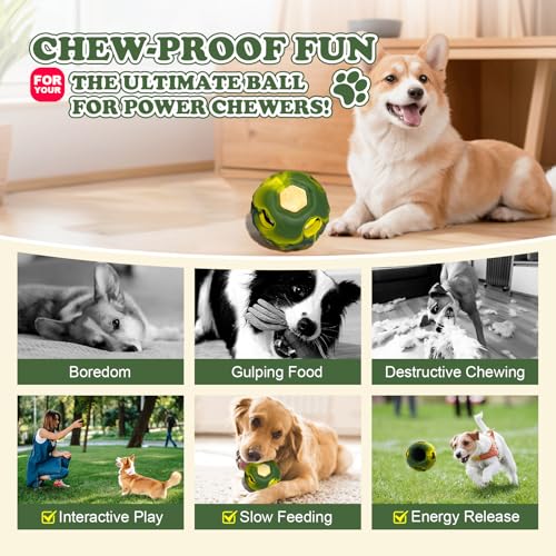 5-in-1 Frozen Dog Enrichment Toys,Interactive Dog Toys with DIY Freezable Fillable Mold,Natural Rubber,Dishwasher Safe（Small） - color: Green, size: Small
