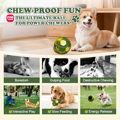 5-in-1 Frozen Dog Enrichment Toys,Interactive Dog Toys with DIY Freezable Fillable Mold,Natural Rubber,Dishwasher Safe（Small） - color: Green, size: Small
