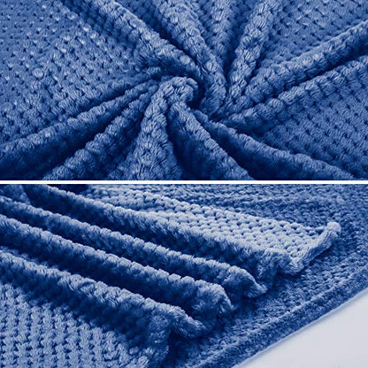 Dog Blanket,Soft Fuzzy Blankets for Puppy, Small,Medium,Large,X-Large Premium Fluffy Blankets Plush Fleece Throw Dog Bed, Couch, Sofa, Reversible Travel Warm Covers - color: Blue, size: S（24x32 inches）