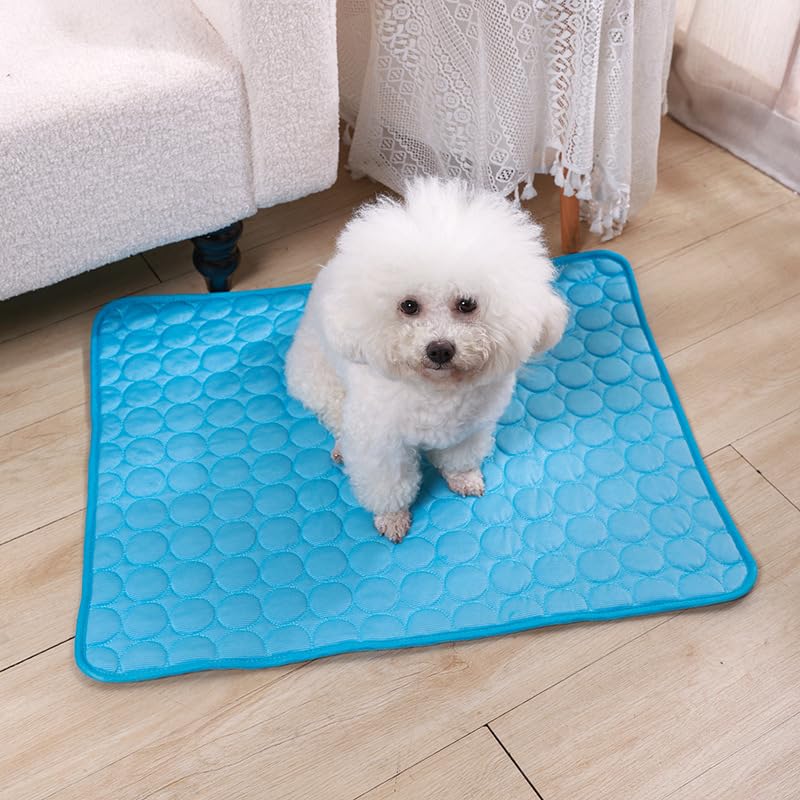 1pcs Dog Bed Cover Pet Blanket for Furniture Bed Couch Sofa Reversible, Breathable, Washable Pet Blankets, Dog Cooling Mat, Blue, 50 * 40cm - color: Blue, size: 50*40cm