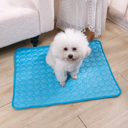 1pcs Dog Bed Cover Pet Blanket for Furniture Bed Couch Sofa Reversible, Breathable, Washable Pet Blankets, Dog Cooling Mat, Blue, 50 * 40cm - color: Blue, size: 50*40cm